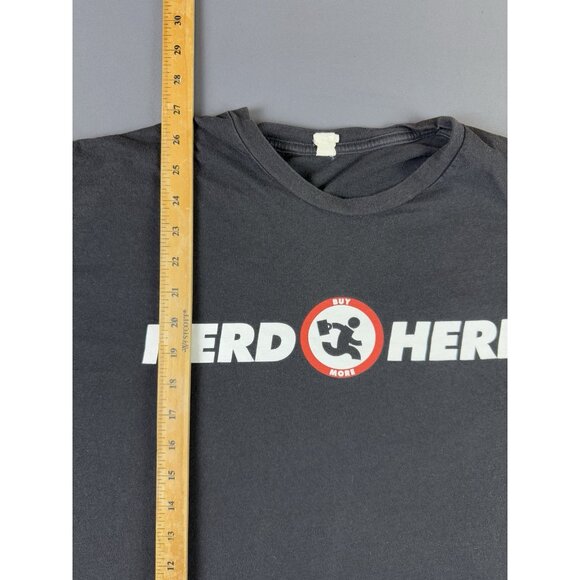 Vintage Y2K Nerd Herd Chuck TV Show Series Comedy Promo Black XL Tee Rare Logo - Picture 7 of 7